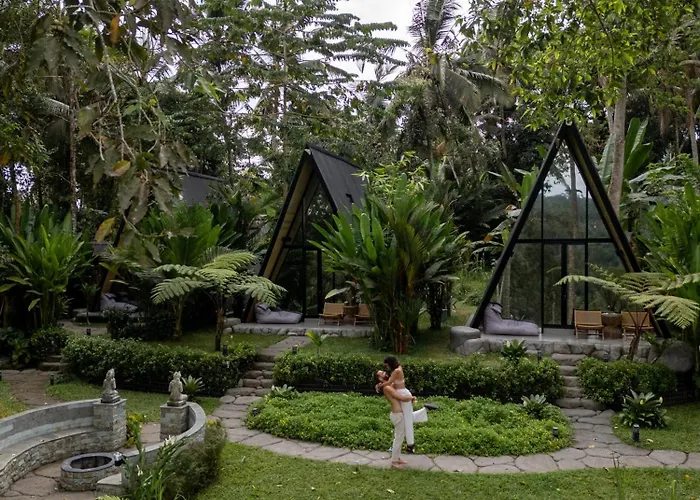 Delta Casa Ubud - A-frame Jungle Retreat With Volcano View And Hot-tubs *