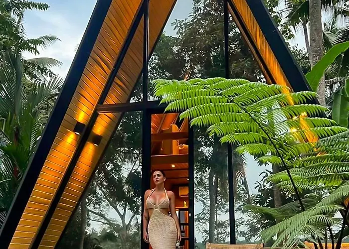 Delta Casa Ubud - A-frame Jungle Retreat With Volcano View And Hot-tubs *