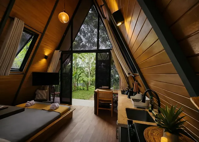 Villa Delta Casa Ubud - A-frame Jungle Retreat With Volcano View And Hot-tubs *