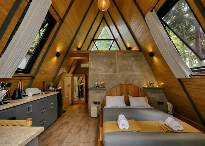 Delta Casa Ubud - A-frame Jungle Retreat With Volcano View And Hot-tubs