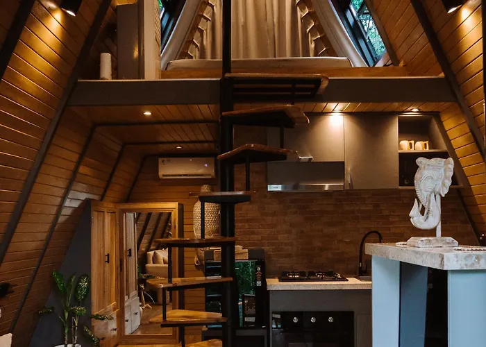 Delta Casa Ubud - A-frame Jungle Retreat With Volcano View And Hot-tubs