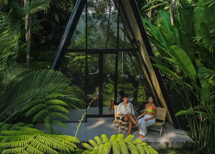 Delta Casa Ubud - A-frame Jungle Retreat With Volcano View And Hot-tubs *