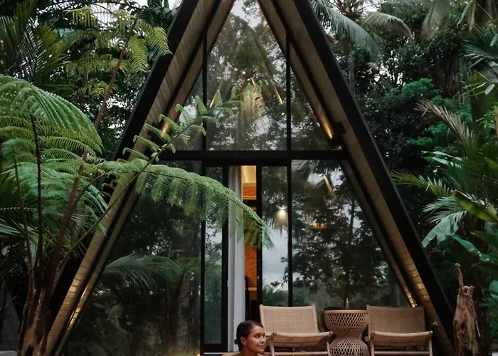 Delta Casa Ubud - A-frame Jungle Retreat With Volcano View And Hot-tubs Villa