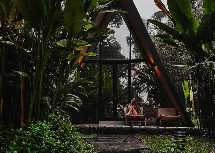 Delta Casa Ubud - A-frame Jungle Retreat With Volcano View And Hot-tubs