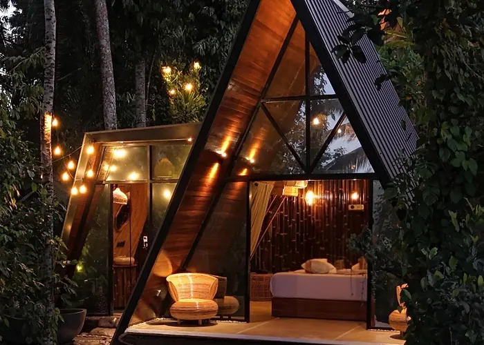 Delta Casa Ubud - A-frame Jungle Retreat With Volcano View And Hot-tubs *
